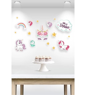 Unicorn Temalı Çok Parçalı Afiş *Kalın Kağıt 150 cm