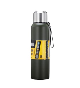 304 L Çelik 750 ml Yeşil Kamp Piknik Termos Tutmalı Termos cin491ys