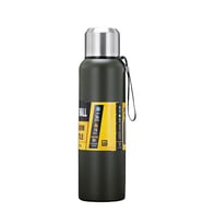 304 L Çelik 750 ml Yeşil Kamp Piknik Termos Tutmalı Termos cin491ys