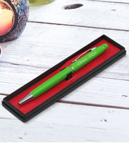 BK Gift Kişiye Özel İsimli Açık Yeşil Touchpen Metal Tükenmez Kalem, Yeni İş Hediyesi, Ofis Hediyesi