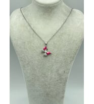 Çelik Silver Kelebek Kolye - 25-ctr275