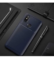 Xiaomi Redmi Note 5 Pro Kılıf Esnek Soft Karbon Tasarım Legion Serisi (Lacivert)
