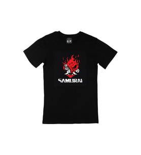 Samurai Skull Siyah Tişört