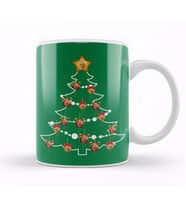 Jeremy Corbyn Labour Party Christmas Tree Baubles Kupa Bardak Porselen