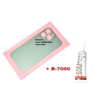 Tkgz İPhone 13 PRO Arka Pil Batarya Kapağı (CAM+B-7000) YEŞİL