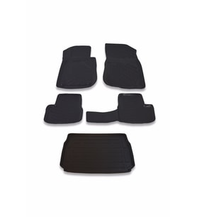Peugeot 2008 2013-2019 Paspas Ve Bagaj Havuzu Seti (Siyah)