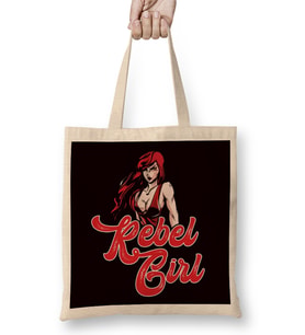 Rebel Ginger Girl Redhead Red Haired Red Head Irish Bez Çanta Uzun Saplı