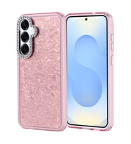 Samsung Galaxy S25 Plus Uyumlu Kılıf Taşlı Tasarımlı Zore Kapi Kapak (Pembe)