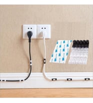 Yapışkanlı Mini 20 LI Klips USB Pc Adaptör Kablo Tutucu Aparat Şeffaf Renk