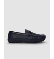 %100 Hakiki Deri Lacivert Tokalı Erkek Loafer