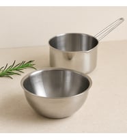 Paslanmaz Çelik 2'li Sosluk ve Sütlük Seti (14cm & 17cm)