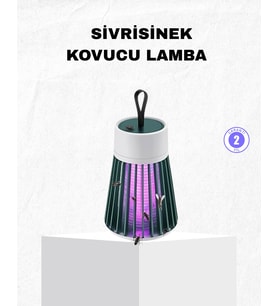 Şarjlı Mor Işıklı Sivrisinek Öldürücü Lamba - Sessiz Ve Kimyasal İçermez