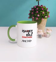 İşaret Dili Öğretmeni Kupa Bardak Yeşil