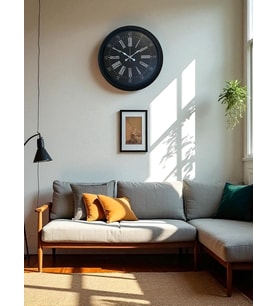 Black Noble 40 Cm Metal Duvar Saati