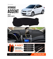 HYUNDAİ ACCENT BLUE (2011-2017) Uyumlu Torpido Örtüsü Torpido Kılıfı - Siyah