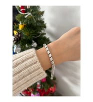 14K XUPİNG RODYUM KAPLAMA UNİSEX ÇELİK BİLEKLİK