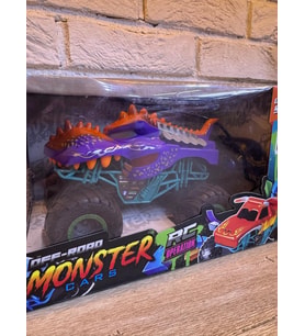 Monster RC Kumandalı Canavar Araba - 3.7V USB Şarjlı, Dev Tekerlekli Off-Road Dinozor Arazi Aracı (Süspansiyonlu & Dayanıklı)