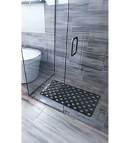 Banyo Paspası Gri Silikon Kaymaz Vakumlu Duş Paspası (Çok Renkli)