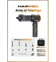 Harvox Professional 18000PA Fırçasız Motorlu Şarjlı Araç Süpürgesi - Sarı