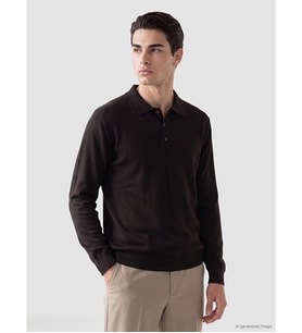 LC WAIKIKI Kahverengi Polo Yaka Erkek Triko Kazak
