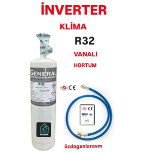 Universal R32 Soğutucu Gaz 700 Gr. Vanalı Hortumlu