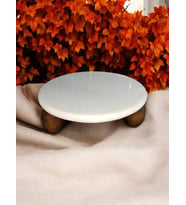 AHŞAP TOP AYAKLI MERMER SUNUM STANDI (25CM)