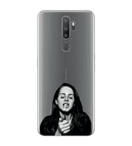 Oppo A5 2020 / A9 2020 Uyumlu Lana Del Rey Desenli Şeffaf Telefon Kılıfı