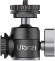 Ulanzi U-60 Vlog Top Kafa Ball Head Tripod Kafa, Siyah (Çok Renkli)