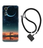 General Mobile GM 21 Pro GM 22 Pro Plus Kılıf Boyun Askılı Silikon Ay ve Kız 1720