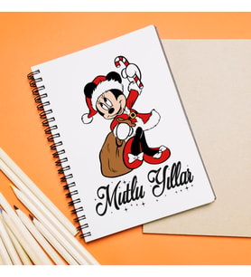 Mickey Mouse & Mutlu Yıllar Tasarımlı Defter