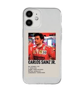 Iphone 12 Uyumlu Carlos Sainz Desenli Şeffaf Telefon Kılıfı