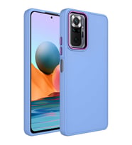 Xiaomi Redmi Note 10 Pro Kılıf Luna Dışı Soft Yumuşak İçi Kadife Kılıf (Lila)