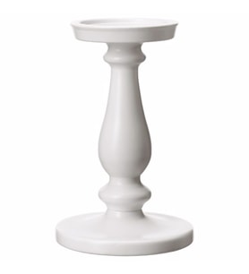 Şamdan Beyaz Renk IKEA 21 Cm Mumluk Dekoratif Şamdan