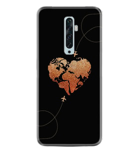 Oppo Reno 2Z 4 Lite 4 Pro 5 6 7 A31 Kılıf Desemli Silikon Plane Heart 1721