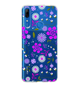 Huawei P Smart Z Uyumlu Kapak Flowers Tasarımlı Şeffaf Silikon Kılıf