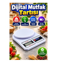 LCD Ekranlı Dijital Mutfak Terazisi – 10 kg Kapasite, 1 g Hassasiyet, Gram ve Ons Ölçümü