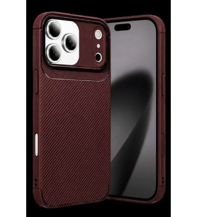 iPhone 17 Pro Max Auto Focus Karbon Kapak - Bordo