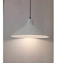 MYLİGHTS  BEYAZ İÇİ BEYAZ METAL SARKIT AVİZE 38CM (Siyah)