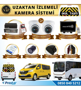 Profesyonel Servis Araç Kamera Seti 4 Kameralı Kayıtlı 320 Gb Harddiskli Tak Kullan Set