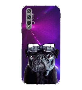 PrintiFy Huawei Nova 5T ile Uyumlu Köpek 3 Kamera Korumalı Şeffaf Kılıf