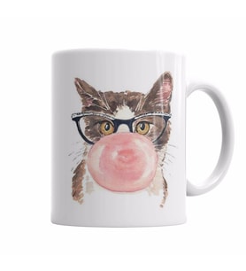 Kedi sakız  Kupa Bardak Porselen