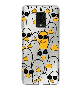 Xiaomi Redmi Note 9 Pro Uyumlu Kapak Duck Tasarımlı Şeffaf Silikon Kılıf