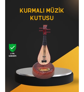 Northcity Klasik Ud Figürlü Melodili Müzik Kutusu - Şık Hediyelik ve Dekoratif Objeler
