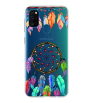 PrintiFy Samsung Galaxy M30s ile Uyumlu 1mm Slim Fit Nazar Boncuğu 6 Baskılı Şeffaf  Kılıf