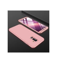 Samsung Galaxy A6 Plus 2018 Uyumlu Kılıf Zore Ays Kapak (Rose Gold Altın)