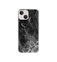 Apple Iphone 13 Mini Kılıf Resimli Desenli Baskılı Silikon Kılıf + Tam Kaplayan Cam Kara Mermer 1375