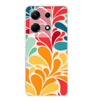 PrintiFy İnfinix Note 30 ile Uyumlu Retro Color 5  Kamera Korumalı Şeffaf  Kılıf