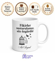 Sansüre Karşı Özgür Fikirler Kupa Düşünce Özgürlüğü Hediye Bardak