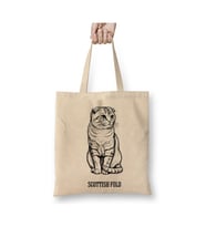 Scottish Fold Cat Kedi Beyaz Bez Çanta Uzun Saplı Alışveriş Çantası Plaj Çantası