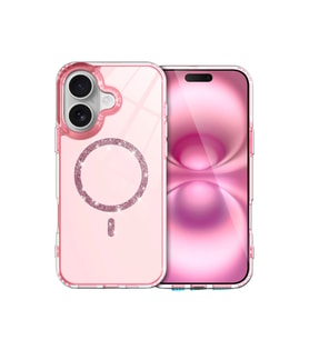Apple İphone 16 Plus Live Diamond Magsafe Kapak - Pembe